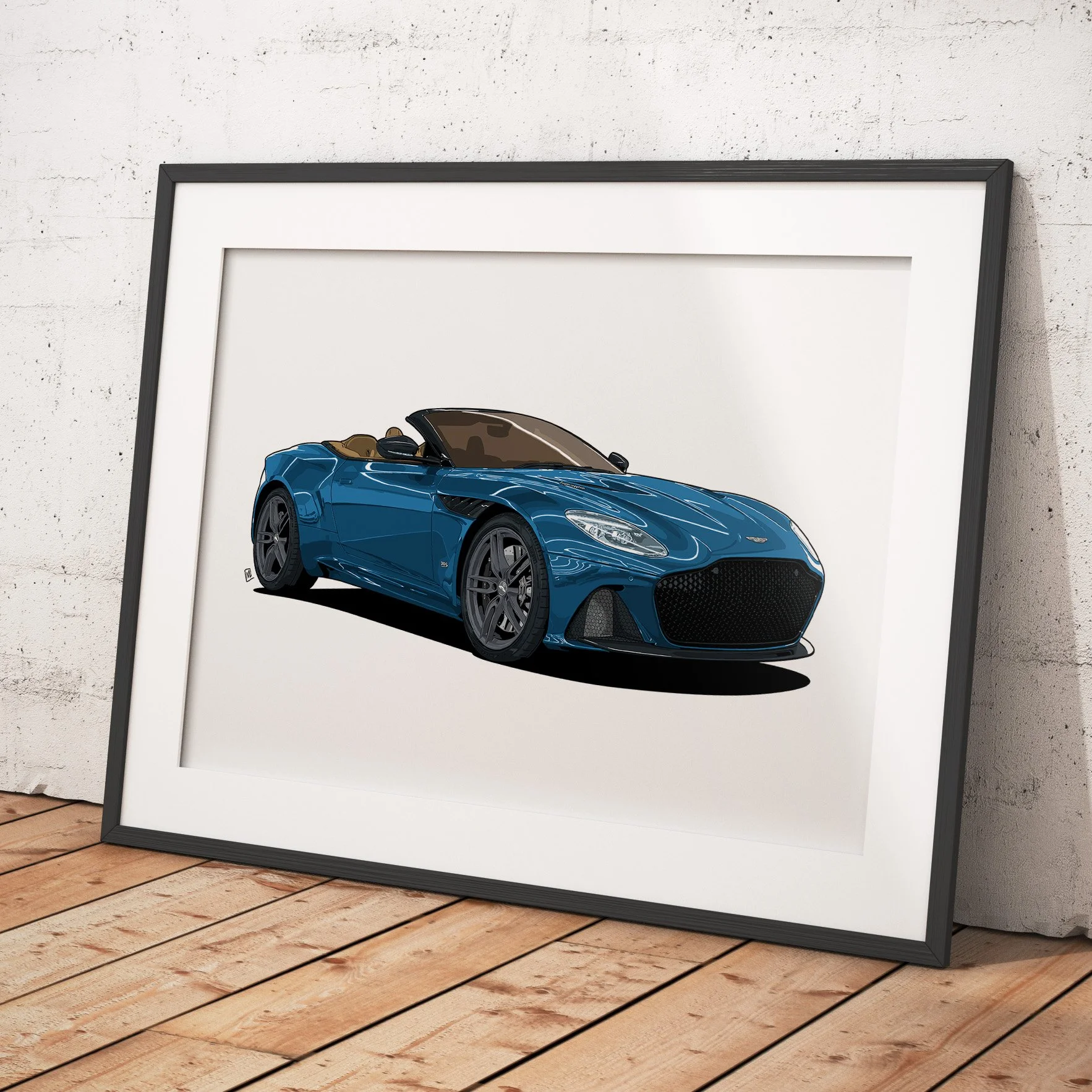 Aston Martin One 77 open edition modern British super car artwork